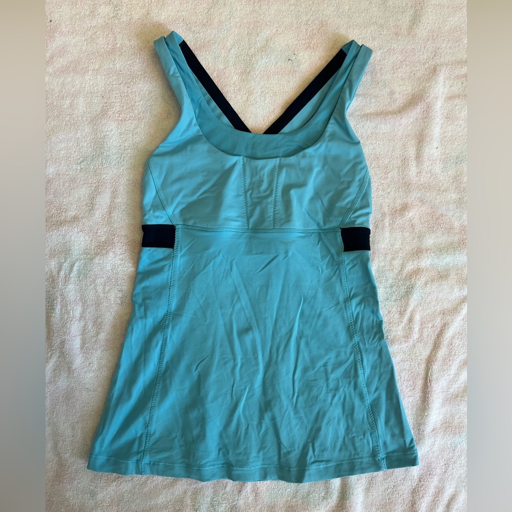 Lululemon Blue tank Top with Black accents
